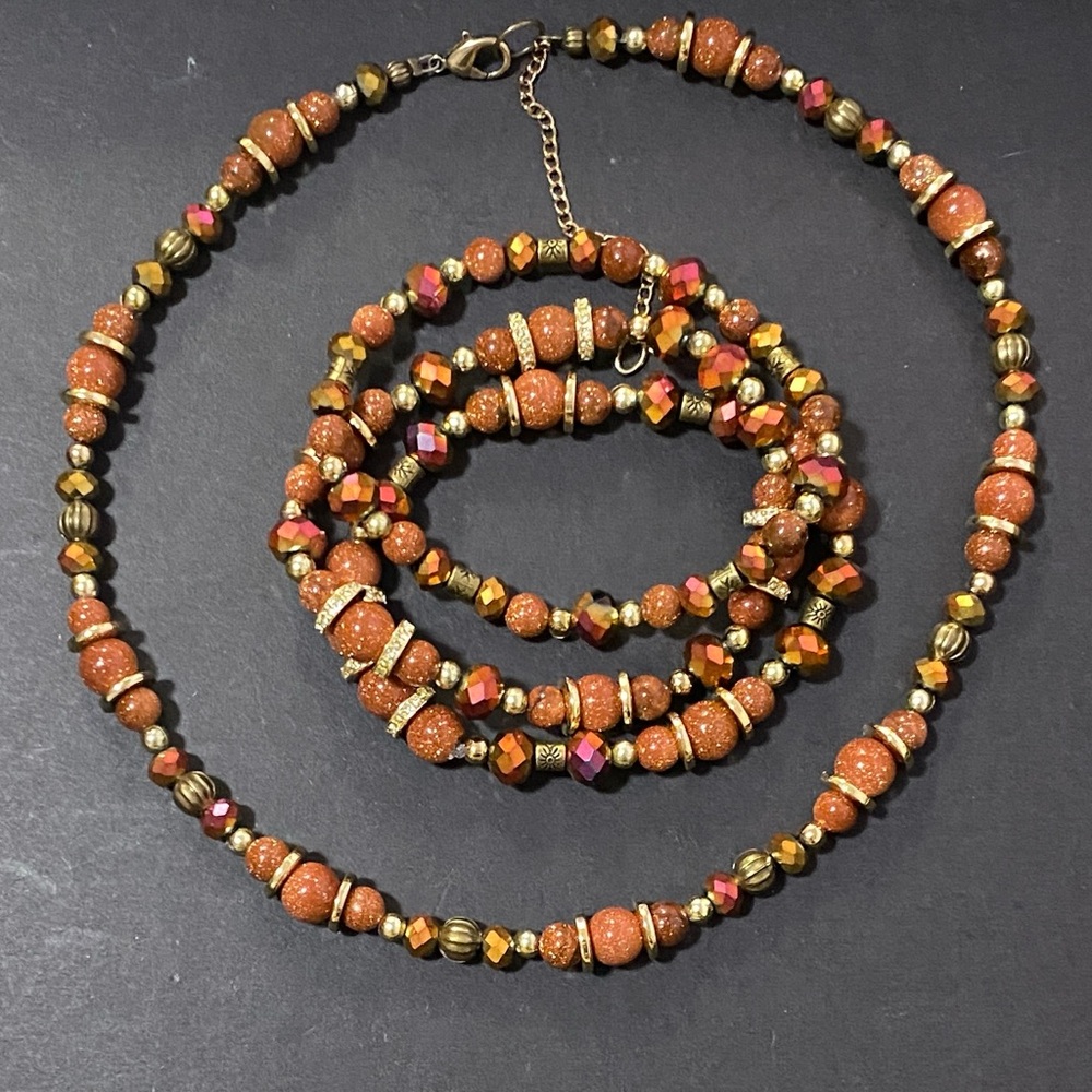 Sunstone jewelry set